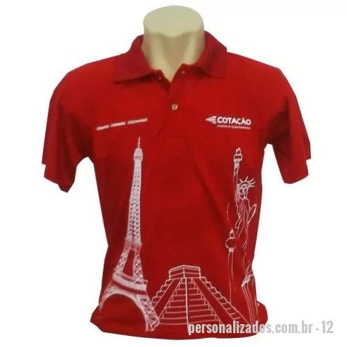 Camisa polo personalizada - Camisa Polo em Piquet