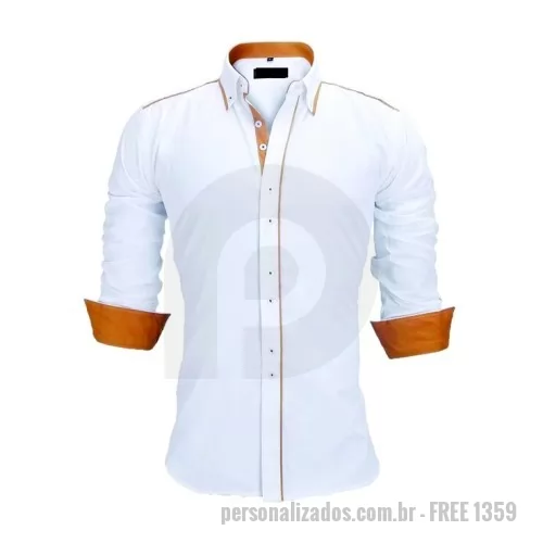 Camisa Social personalizada - CAMISA SOCIAL MASCULINA & FEMININA FABRICAÇÃO PRÓPRIA, confeccionada em ´varias opções de tecido e composição, personalizadas em bordado eletrônico. SOLITE BREAFING OU VISITE NOSSO SITE