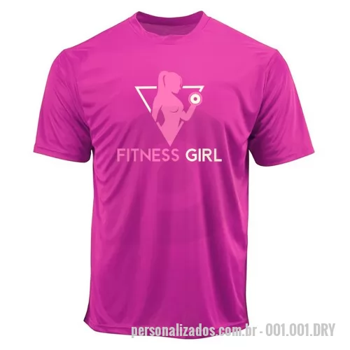 Camiseta Academia personalizada - Camiseta Dry Premium - Modelos: tradicional ou baby Look. Malha 100% Poliamida