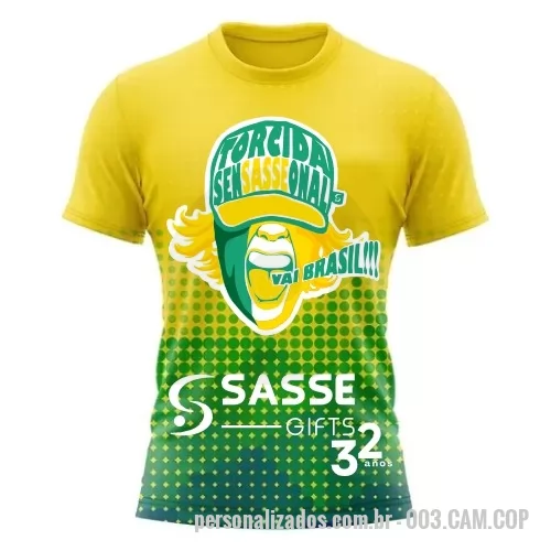 Camiseta Esportiva personalizada - Camiseta  Dryfit - 100% Poliéster, fabricadas por encomenda. Personalizadas em Sublimação.
