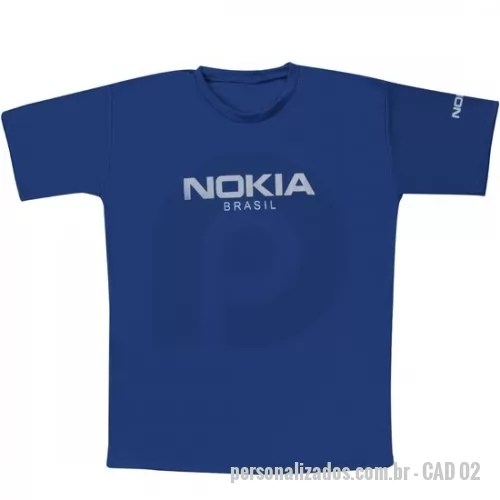 Camiseta personalizada - Camiseta malha Dry Fit com logotipo silcado