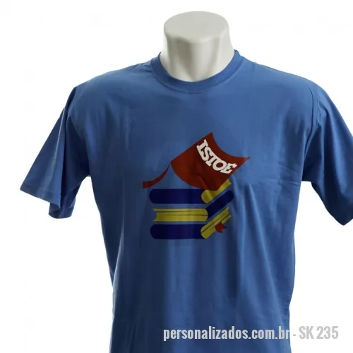 Camiseta personalizada - Camiseta malha 30.1 , 100% algodão , para eventos e uniforme , com gravação em Silk 