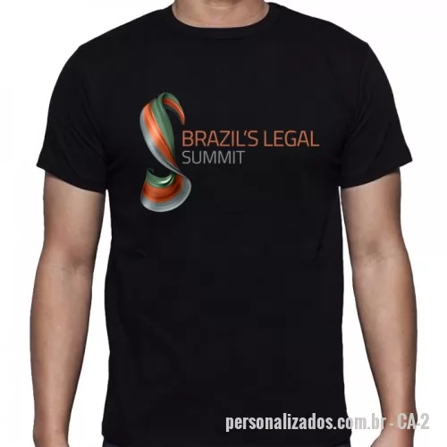 Camiseta personalizada - Camiseta personalizada, masculino e feminino, confeccionado com malha 100% algodão, manga curta e gola careca.