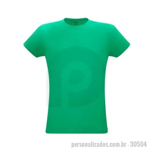 Camiseta personalizada - Camiseta unissex de corte regular em malha 100% algodão (165 g/m2) com fio 30/1 misto. Com gola em ribana 1,5x1,5 com fita de reforço e com costura dupla nas mangas, barra de fundo e laterais. Tamanhos: P, M, G, GG, XGG