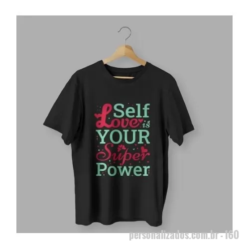 Camiseta personalizada - camiseta malha 100% algodão, fio 30.1 penteado, com reforço de costura na gola e ombros