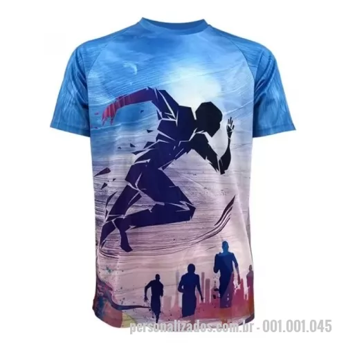Camiseta personalizada - Camiseta Modelo tradicional ou baby Look 100% sublimada .Malha 100% Poliamida 