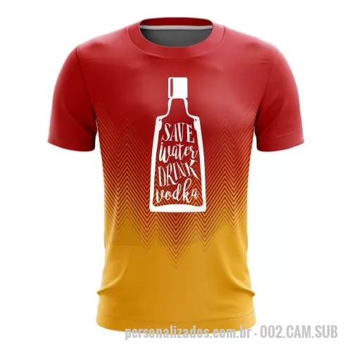 Camiseta personalizada - Camiseta em malha DRY FIT 100% Poliéster e personalização em sublimação total.