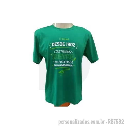 Camiseta personalizada - FICHA TÉCNICA – CAMISETAS / EVENTOS / CORRIDAS / UNIFORMES  1. CAMISETA BÁSICA (EVENTOS / PROMOCIONAL / UNIFORME)  Produto: Camiseta personalizada Modelagem: Tradicional / Unissex / Feminina (opcional)  Tecido:  Malha PV (65% poliéster / 35% viscose) ou 100% Algodão (fio 30.1 penteado)  Gramatura: 135g a 160g (varia conforme escolha)  Gola: Redonda ou V (opcional)  Mangas: Curtas (padrão) ou longas  Personalização:  Silk screen (serigrafia) Sublimação (tecidos poliéster) Bordado (opcional para logotipo pequeno)  Cores: Conforme identidade visual do cliente  Aplicação: Eventos, campanhas, uniformes corporativos.