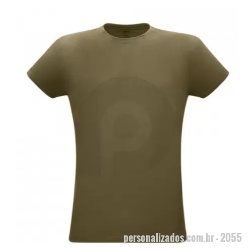 Camiseta personalizada - Camiseta unissex de corte regular em malha 100% algodão (135 g/m2) com fio 30/1 misto. Com gola em ribana 1,5x1,5 com fita de reforço e com costura dupla nas mangas, barra de fundo e laterais. Produto contém certificação ABVTEX. Fabricado no Brasil. Tamanhos: P, M, G, GG, XGG