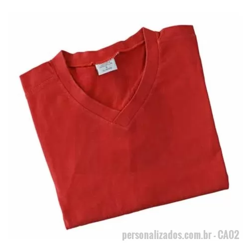 Camiseta personalizada - Camiseta gola  V - 100% algodão  Modelagem unissex ou baby look com manga curta, gola V em ribana.    