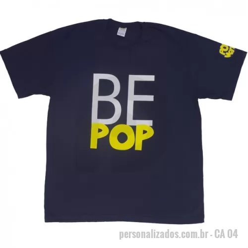 Camiseta personalizada - Camiseta malha 100% algodão ou PV