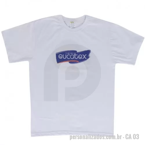 Camiseta personalizada - Camiseta malha 100% algodão ou PV