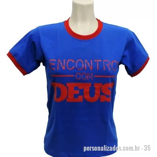 Camiseta personalizada - Camiseta Tradicional Baby Look(Aplicação em Silk)