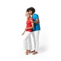 Camiseta unissex de corte regular em malha 100% algodão (165 g/m2) com fio 30/1 misto. Com gola em ribana 1,5x1,5 com fita de reforço e com costura dupla nas mangas, barra de fundo e laterais. Produto contém certificação ABVTEX . Tamanhos: P, M, G, GG, XGG  Caixa exterior (m): 0,190X0,460X0,554 Peso da caixa (Kg.): 8.400 Peso do Produto (g.): 1 Caixa Exterior (Un.): 50 Caixa interior (Un.): 25 NCMS: 61091000 Packing individual: Polybag de 10 un. Packing após gravação: Polybag Certificados: ABVTEX País de origem: Brasil