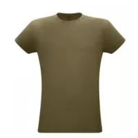 Camiseta unissex de corte regular em malha 100% algodão (135 g/m2) com fio 30/1 misto. Com gola em ribana 1,5x1,5 com fita de reforço e com costura dupla nas mangas, barra de fundo e laterais. Produto contém certificação ABVTEX. Fabricado no Brasil. Tamanhos: P, M, G, GG, XGG