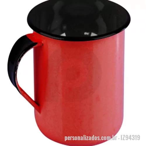 Caneca de Alumínio personalizada - Caneca em esmalte para sublimação. Capacidade até 350mL. Certificação EU Food Grade. Fornecida em caixa branca. Ø87 x 80 mm