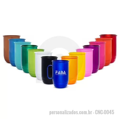 Caneca de Alumínio personalizada - Caneca 850ml de alumínio. Tamanho de 14 x 5,5 x 10 cm. 