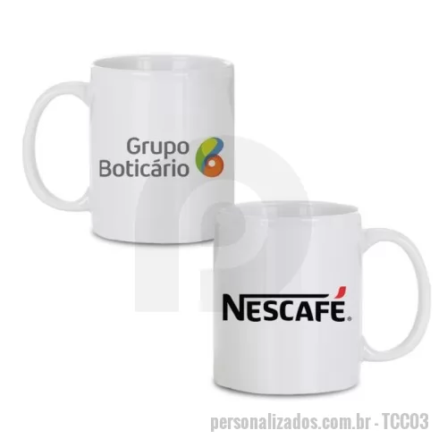 Caneca de cerâmica personalizada - Caneca de cerâmica reta branca capacidade 300ml