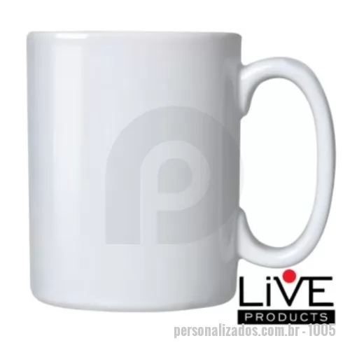 Caneca de cerâmica personalizada - Caneca de Cerâmica 1 Linha - Branca - 325ml - Sublimação