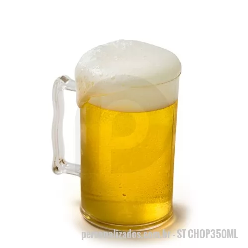 Caneca de chopp personalizada - Caneca de chopp feita de acrílico personalizada para brindes com a sua logomarca em amplo espaço para a divulgação do evento. Com baixo custo e resistente esse é o brinde ideal para promover sua ação