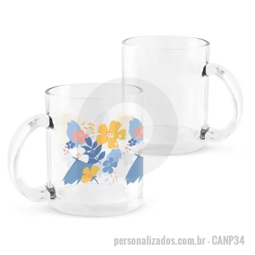Caneca de chopp personalizada - Caneca de Vidro Personalizada
