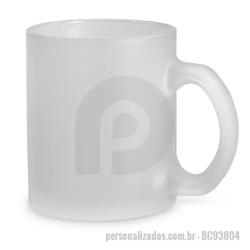 Caneca de vidro personalizada - Caneca em vidro com efeito fosco com capacidade até 340 mL. Fornecida em caixa presente branca. Certificação EU Food Grade. ø80 x 97 mm | Caixa: 120 x 88 x 102 mm