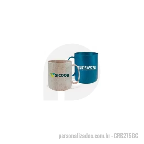 Caneca ecológica personalizada - Caneca Ecologica Redonda Green Colors 400ml com logo personalizado 