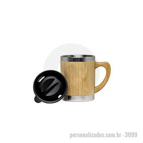 Caneca ecológica personalizada - Caneca de bambu personalizada é um brinde personalizado que com sua marca aplicada vai fazer um enorme sucesso!