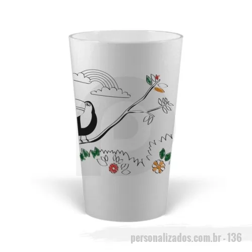 Caneca para colorir personalizada - Produto versátil, com matéria prima de alta resistência e parede lavável que permite à criança desenhar com canetinha hidrocor e lavar com água e sabão para começar de novo. Ideal para o público infantil é uma opção excelente para escolas, comércio/indústria de artigos infantis, bebidas e alimentos.