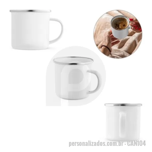 Caneca personalizada - Caneca em Esmalte para Personalização