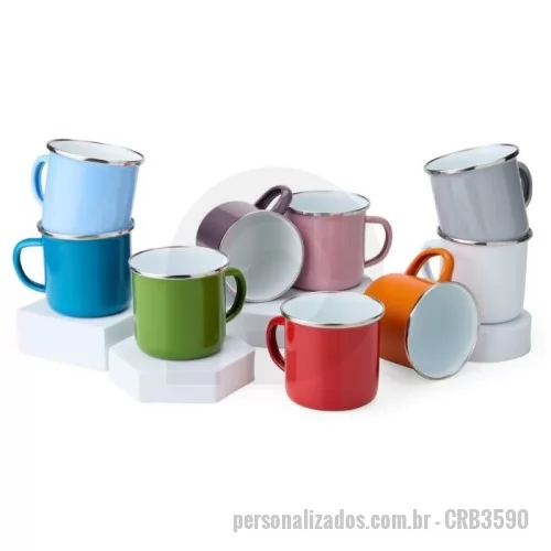 Caneca personalizada - Caneca em inox com capacidade de 370ml.