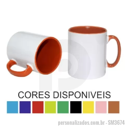 Caneca personalizada - Caneca de ceramica Alça e Interior Color 325 ml Gravação sem limites de cores em uma area de até 18,5 x 8,5cm, pode se fazer a personalização nome a nome e foto a foto.