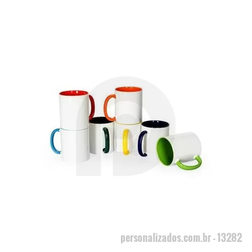 Caneca personalizada - Caneca de porcelana personalizada é o brinde personalizado que agrada seus melhores clientes, eternizando a sua marca na boa área de gravação, que possibilita impressões sublimáticas sem limite de cores.