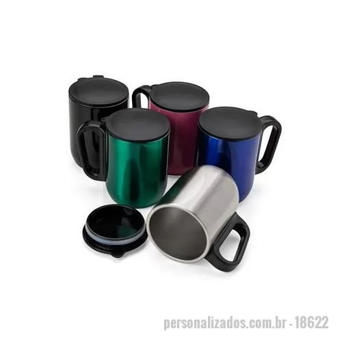 Caneca personalizada - Caneca de inox personalizada é um brinde personalizado que agrada todos os públicos.