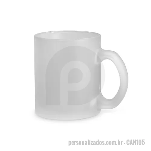 Caneca personalizada - Caneca confeccionada em vidro com acabamento fosco, capacidade de até 340 mL e fornecida em caixa presente. A superfície acetinada confere uma aparência delicada e permite que a tonalidade da bebida apareça de maneira sutil, criando um efeito visual 