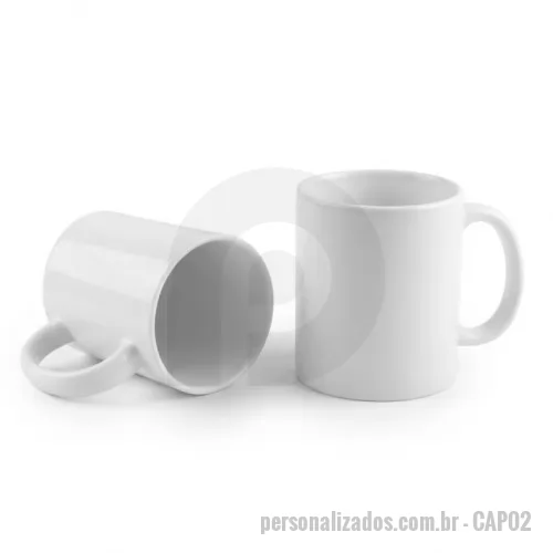 Caneca personalizada - Caneca Porcelana Branca 300 ml  8cmx9,5cmx12cm