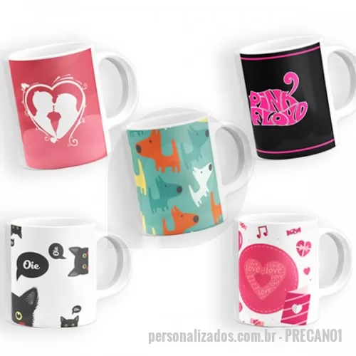 Caneca personalizada personalizada - Caneca cerâmica personalizada Dimensões - Altura 9,0 cm x Diâmetro 8,0 cm   Capacidade - 325 ml   Cor - Interior e alça branca - Exterior personalizado   Material - Cerâmica