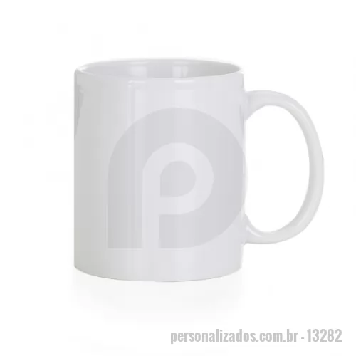 Caneca personalizada personalizada - Caneca Cerâmica 330ml - 13282 Descrição: Caneca cerâmica de 330ml branca, ideal para sublimação. Tamanho total aproximado  (CxL):  9,7 cm x 11,5 cm Peso aproximado (g):  326   FABRICAMOS A MEDIDA QUE PRECISAR!   PRODUTO VENDIDO COM E SEM PERSONALIZAÇÃO consulte vendedor.  TEMOS MAIS DE 60 MIL OPÇÕES DE BRINDES PERSONALIZADOS CONSULTE-NOS. COMPRE TAMBÉM NO ATACADO EM MAIORES QUANTIDADES COM MELHOR PREÇO.  * PRODUTO SUJEITO À DISPONIBILIDADE DE ESTOQUE * APÓS A SUA COMPRA SOLICITE ORÇAMENTO PARA PERSONALIZAÇÃO E VERIFIQUE O PRAZO DE ENTREGA. * COMPRE TAMBÉM PRODUTOS JÁ PERSONALIZADOS! * TRABALHAMOS COM SILK - LASER - TAMPOGRAFIA - ULTRA VIOLETA - TRANSFER - SUBLIMAÇÃO - DECALQUE E RELEVO. * PRODUTOS PERSONALIZADOS PERDEM A GARANTIA DE TROCA  TENDO A NECESSIDADE DE PERSONALIZAÇÃO ENVIAR O LOGO NO MESMO DIA DA COMPRA PARA NÃO HAVER ATRASOS NO SEU PEDIDO!!!  Para quantidades maiores ou menores e cores verificar com o Vendedor.  ATENÇÃO As cores podem sofrer variações de acordo com o tipo, c