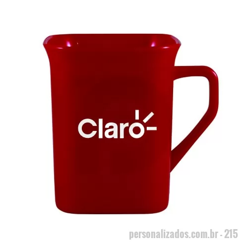 Caneca personalizada personalizada - Caneca quadrada com capacidade 250ml. Caneca Quadrada com design exclusivo Grupo BB. Fabricado em Plástico Premium (PP) atóxico, cores vivas, acabamento impecável e resistente a microondas e máquina