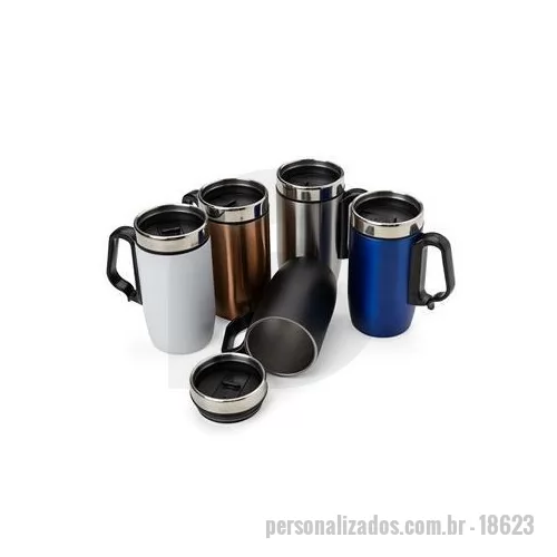 Caneca personalizada personalizada - Caneca personalizada parede dupla é um brinde personalizado que mantém as bebidas geladas.