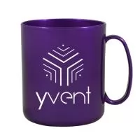 Capacidade de 400 ml. Caneca Redonda fabricado em Plástico Premium (PP) atóxico, cores vivas, acabamento impecável e resistente a microondas e máquina de lavar.
