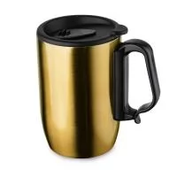 Com parede dupla em inox e capacidade máxima de 350ml, esta caneca reúne resistência, acabamento moderno e praticidade para bebidas do dia a dia. A tampa de pressão em plástico possui abertura deslizante para o bocal, facilitando o consumo com mais s