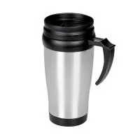 Caneca de inox com detalhes plásticos, capacidade de 400ml, tampa com vedação e bocal com trava de segurança, pensada para trazer mais praticidade ao consumo de bebidas no dia a dia. Seu corpo metálico oferece resistência e visual moderno, enquanto a