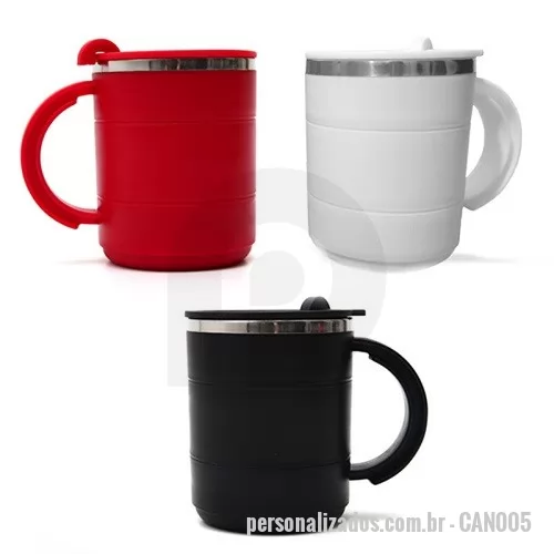 Caneca plástica personalizada - Caneca Plástica com Tampa
