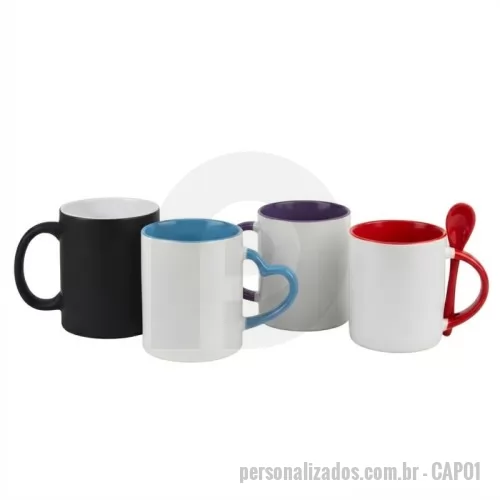 Caneca porcelana ou cerâmica ou vidro personalizada - Caneca Bicolor 300ml 