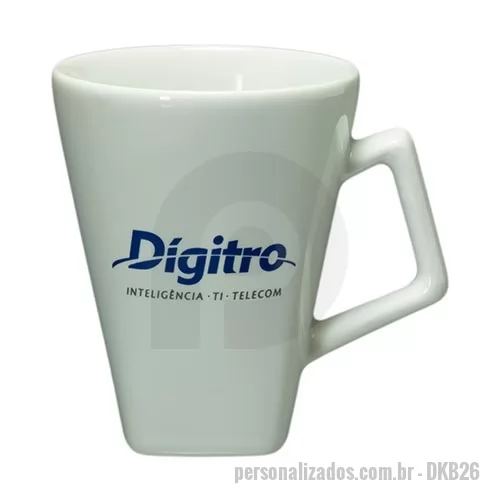 Caneca porcelana ou cerâmica ou vidro personalizada - Caneca Quartier Branca 350ml