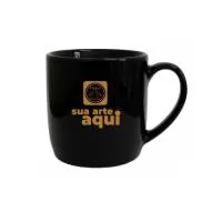 Caneca de porcelana. 360ml Medidas aproximadas: ø 8,5cm x 9cm Alt.