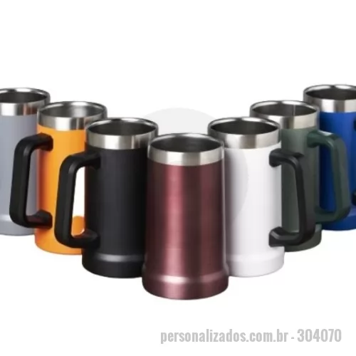 Caneca térmica personalizada - Caneca Copo Térmico. Capacidade: 700ml Conservação térmica: Quente 4h / Frio 10h Bocal confortável para beber, não aquece ou esfria. Transporte facilitado (tamanho adequado para consoles de carro). Não vaza ao ser transportado. Isolamento térmico a vácuo.