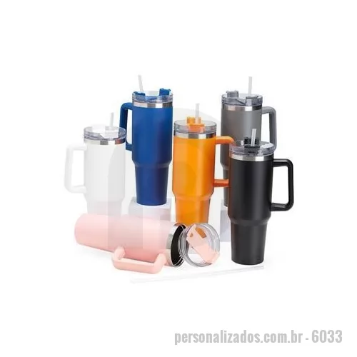 Caneca térmica personalizada - Caneca térmica personalizada em tamanho grande é o brinde personalizado do momento!