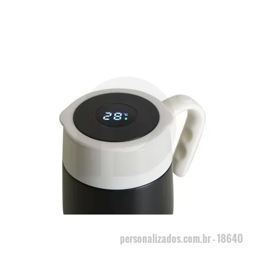 Caneca térmica personalizada - Caneca térmica personalizada com visor de led é um brinde personalizado inovador.